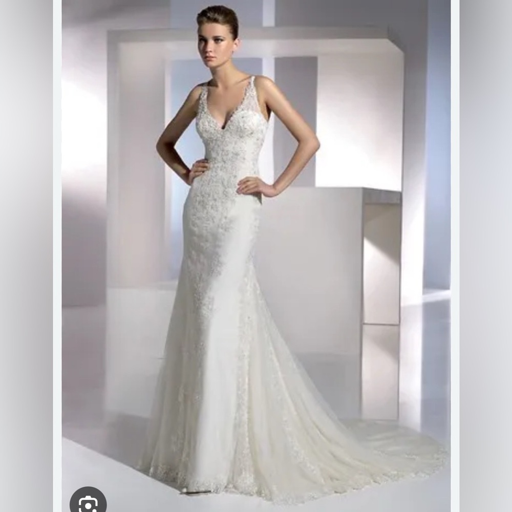 Pronovias Barcelona Huella Vintage Inspired Lace Wedding Gown - Picture 15 of 15